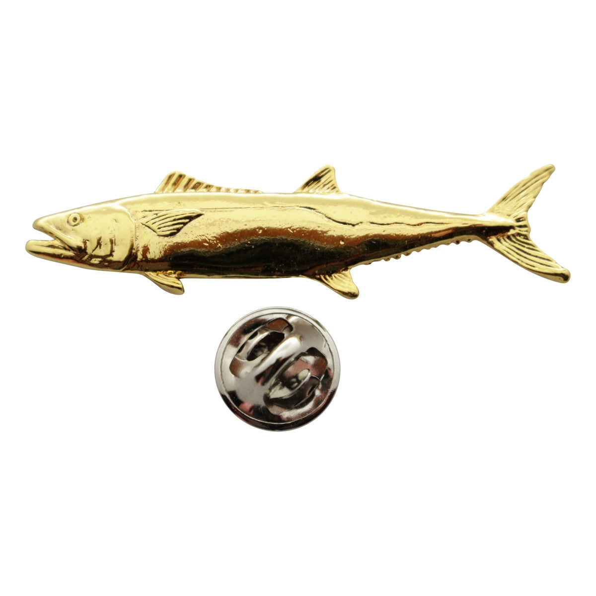 King Mackerel Pin ~ 24K Gold ~ Lapel Pin ~ 24K Gold Lapel Pin ~ Sarah's Treats & Treasures